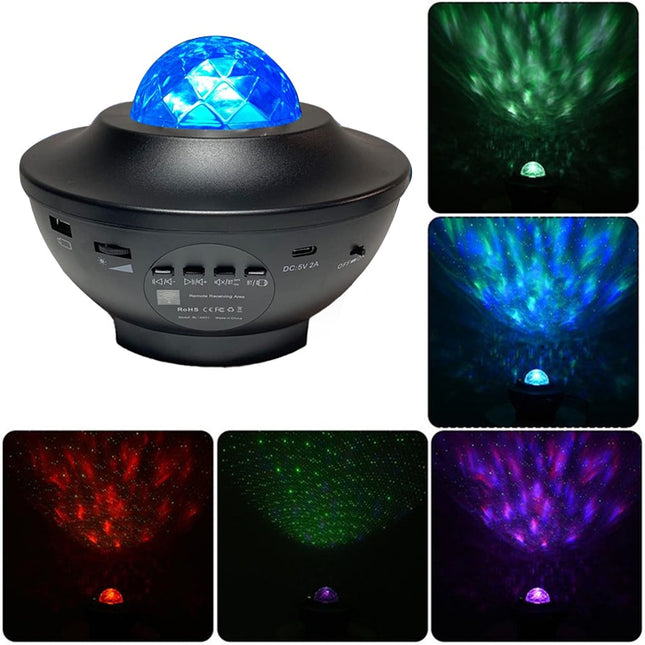 Galaxiprojektor nattlampa med musik Bluetooth