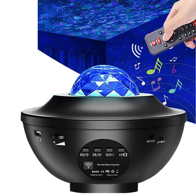Galaxiprojektor nattlampa med musik Bluetooth