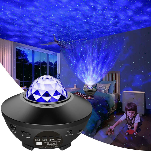 Galaxiprojektor nattlampa med musik Bluetooth
