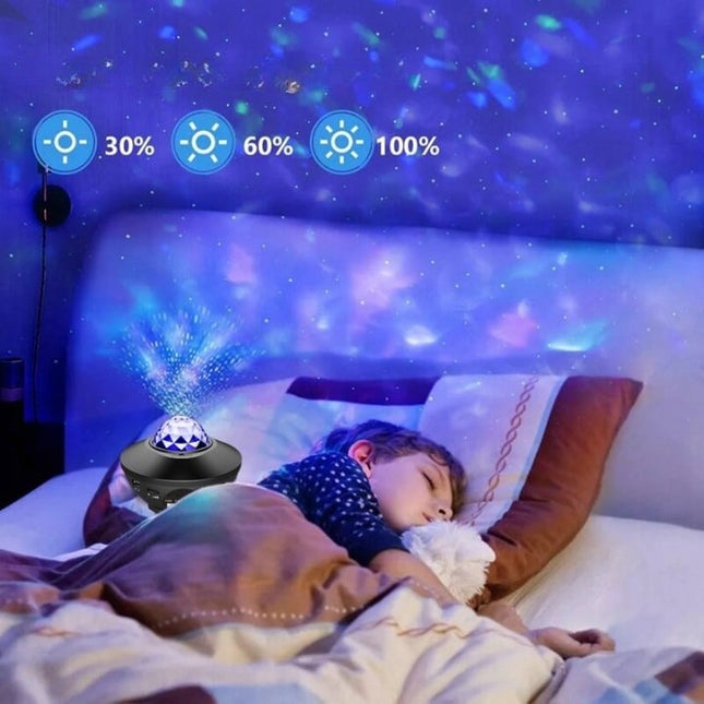Galaxiprojektor nattlampa med musik Bluetooth