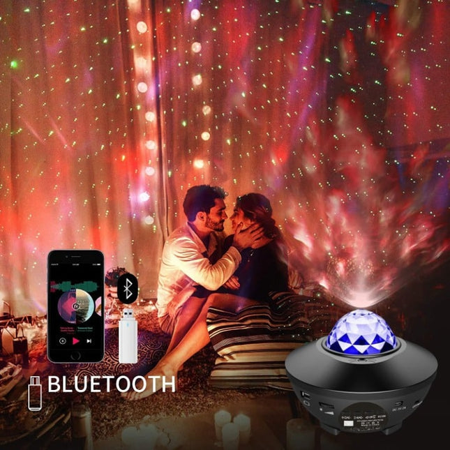Galaxiprojektor nattlampa med musik Bluetooth