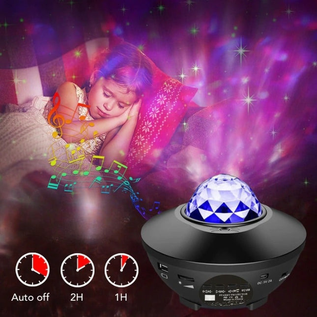 Galaxiprojektor nattlampa med musik Bluetooth