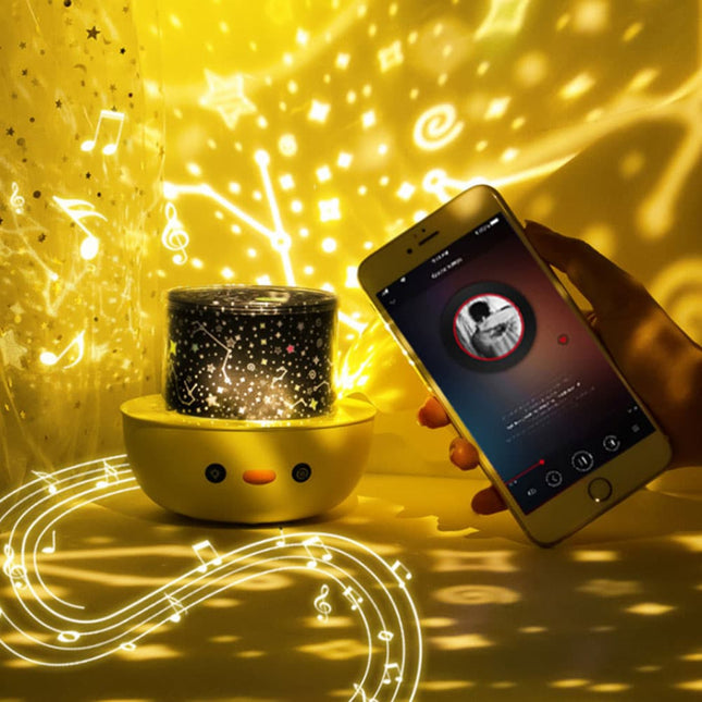 Nattlampa kyckling med projektor Bluetooth