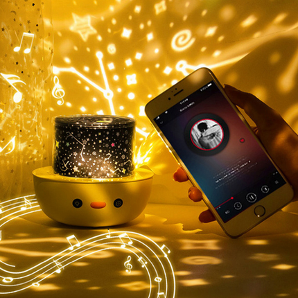 Nattlampa kyckling med projektor Bluetooth
