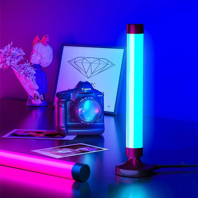 Färgglad bärbar LED-lampa i neonstil