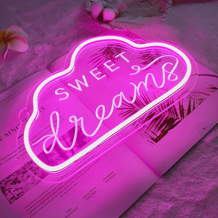 Neonskylt moln 'Sweet Dreams' LED