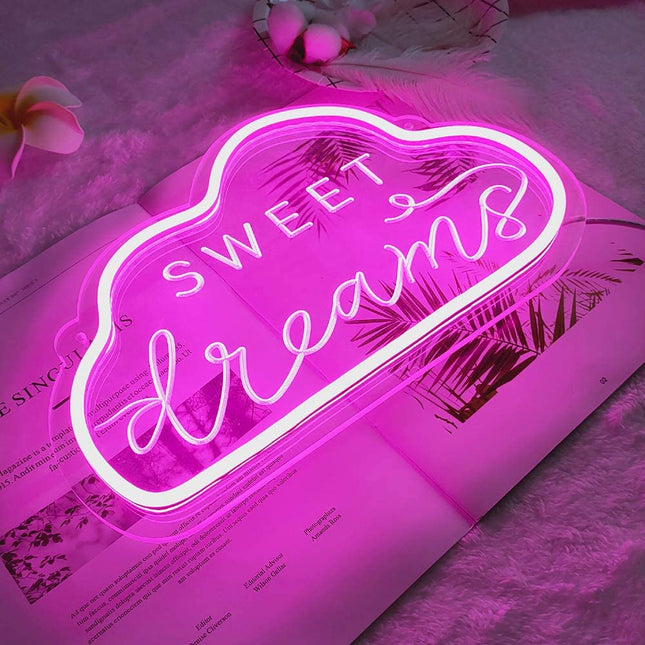 Neonskylt moln 'Sweet Dreams' LED