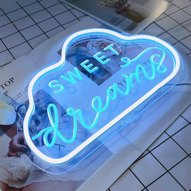 Neonskylt moln 'Sweet Dreams' LED