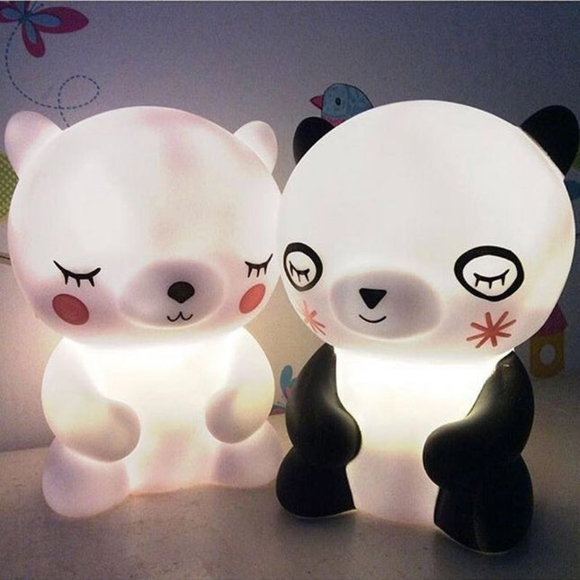 Mjuk silikon nattlampa panda för bebis