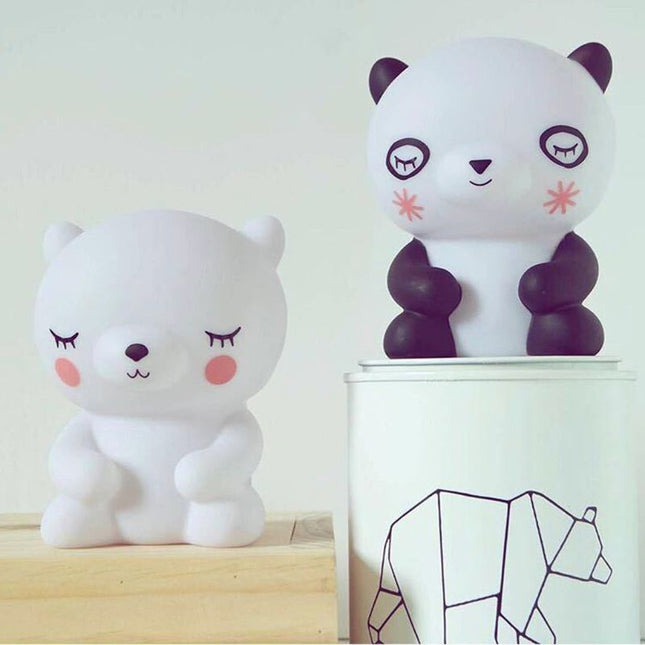 Mjuk silikon nattlampa panda för bebis