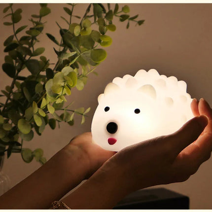 Laddningsbar igelkott nattlampa i silikon