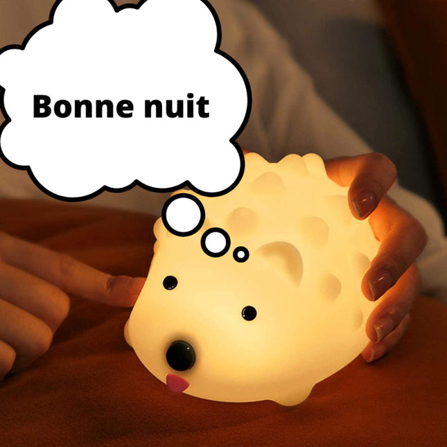 Laddningsbar igelkott nattlampa i silikon