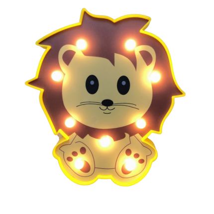 Lejon vägglampa med LED för barnrum