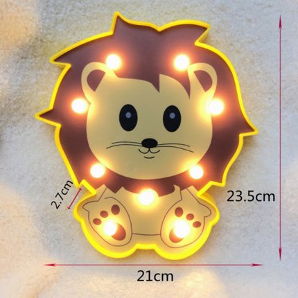 Lejon vägglampa med LED för barnrum