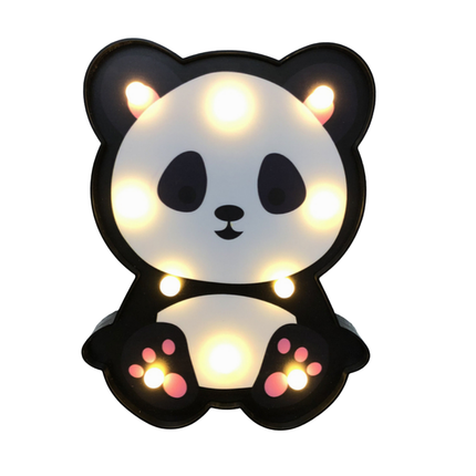 Panda vägglampa med LED för barnrum
