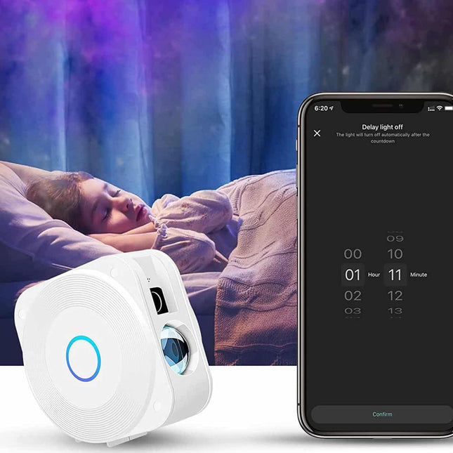 Smart vit stjärnprojektor kompatibel med Alexa