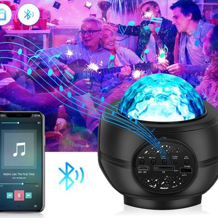 Stjärnhimmel projektor med Bluetooth högtalare
