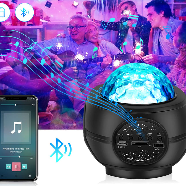 Stjärnhimmel projektor med Bluetooth högtalare
