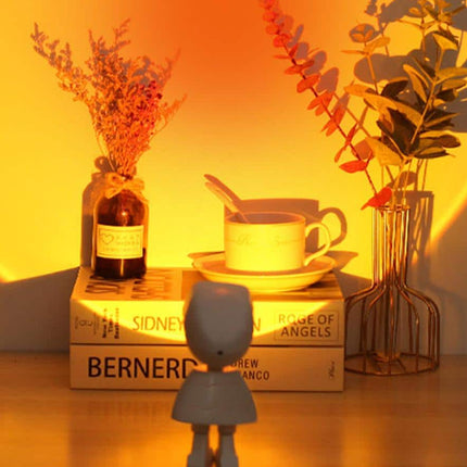 Astronaut projektorlampa för solnedgångsljus