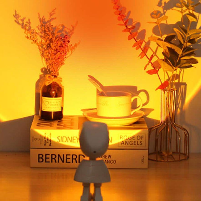 Astronaut projektorlampa för solnedgångsljus