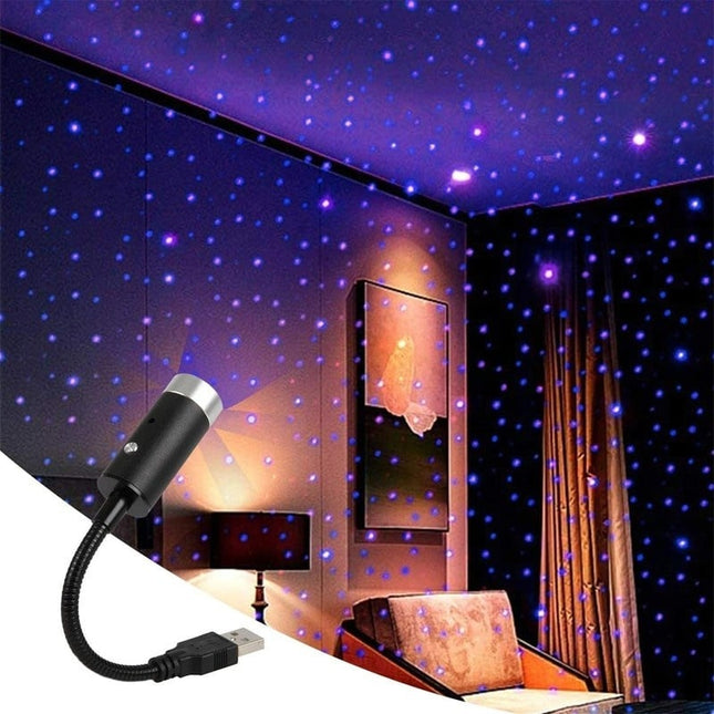 Mini USB-projektor med stjärnhimmel effekt