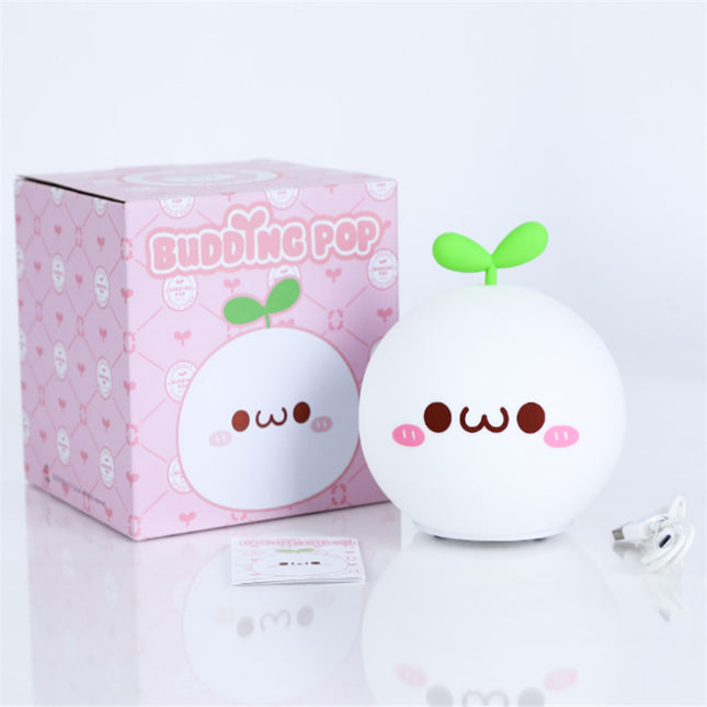 Söt grönsak nattlampa i silikon touch