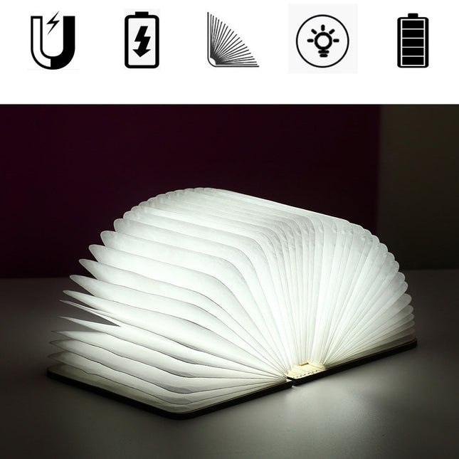 Uppladdningsbar vikbar boklampa med USB