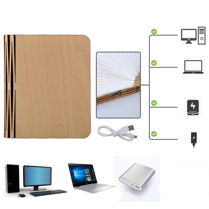 Uppladdningsbar vikbar boklampa med USB