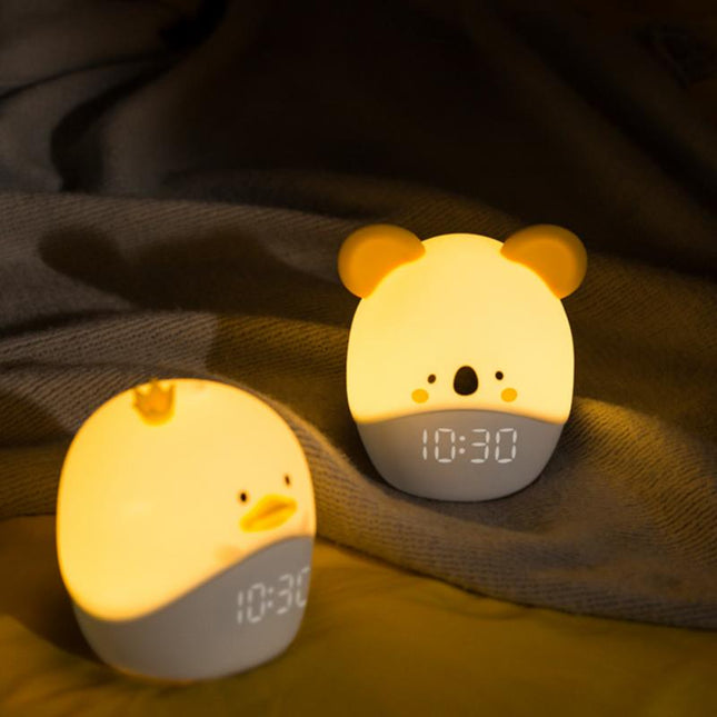 Digital väckarklocka med nattlampa koala