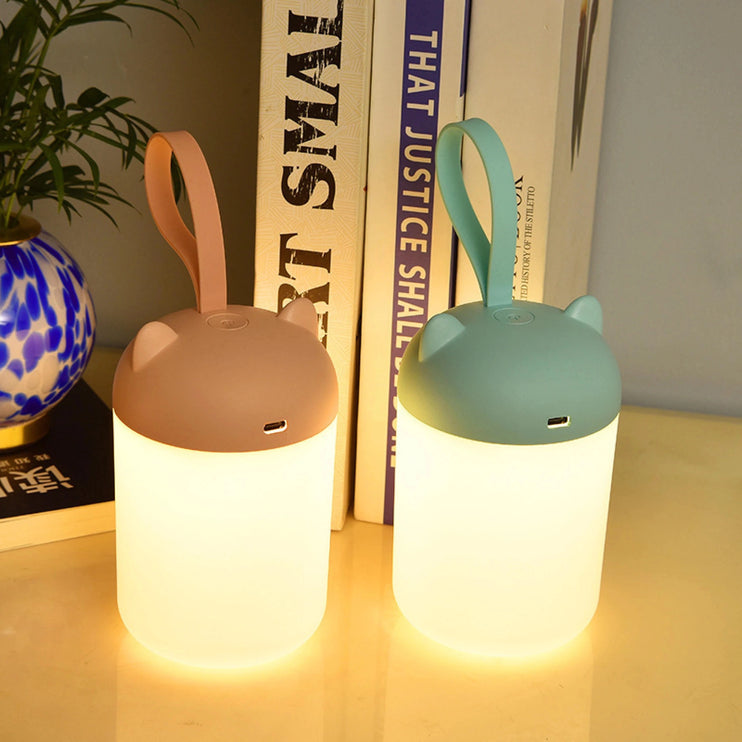 Bärbar uppladdningsbar LED nattlampa med touch